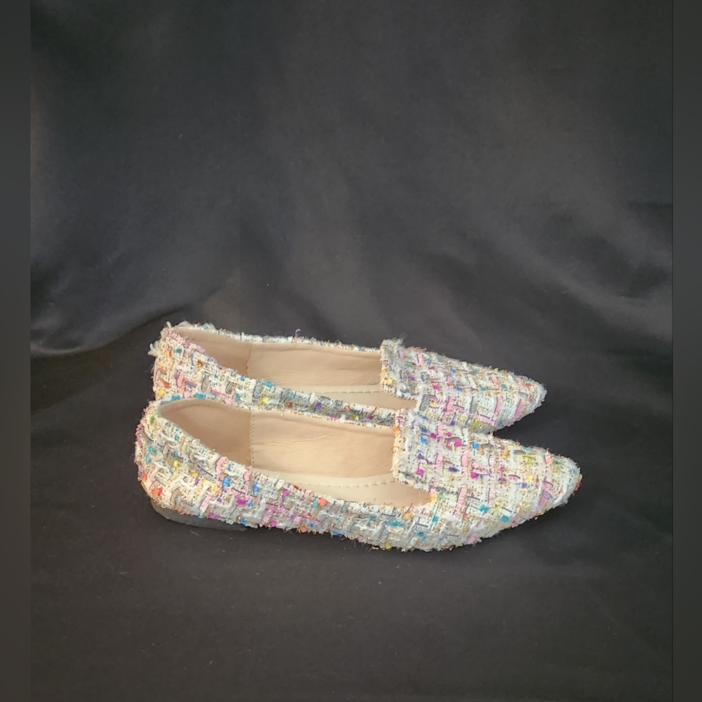 Women's Tweed Multicolor Loafers - Picture 9 of 16